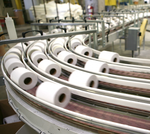 U.S. Alliance Paper&#039;s fully automated conveying lines.
