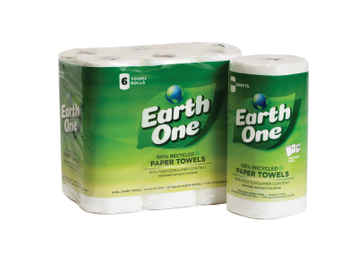 Earth One 100% recycled paper towels